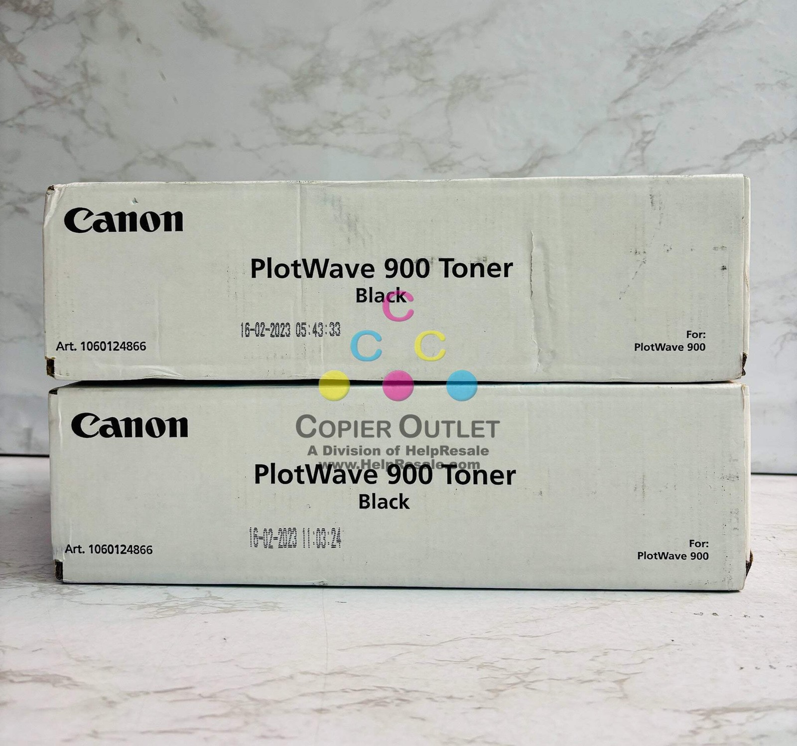 2 Genuine Canon PlotWave 900 Black Toner Cartridge 7511B005AA