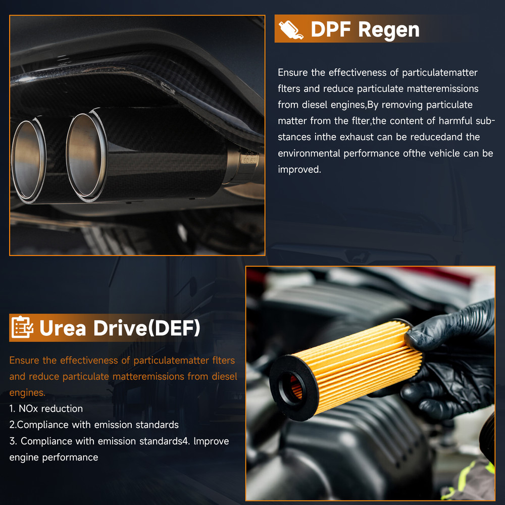 ANCEL HD Truck OBD Scanner Diagnostic Bidirectional Test E-CU Coding DPF Regen