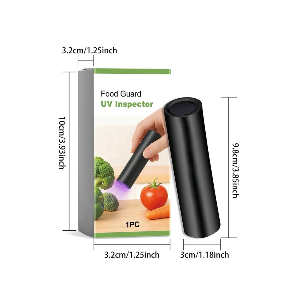 UV Black Light Flashlight Portable UV Flashlight for Vegetables Detector