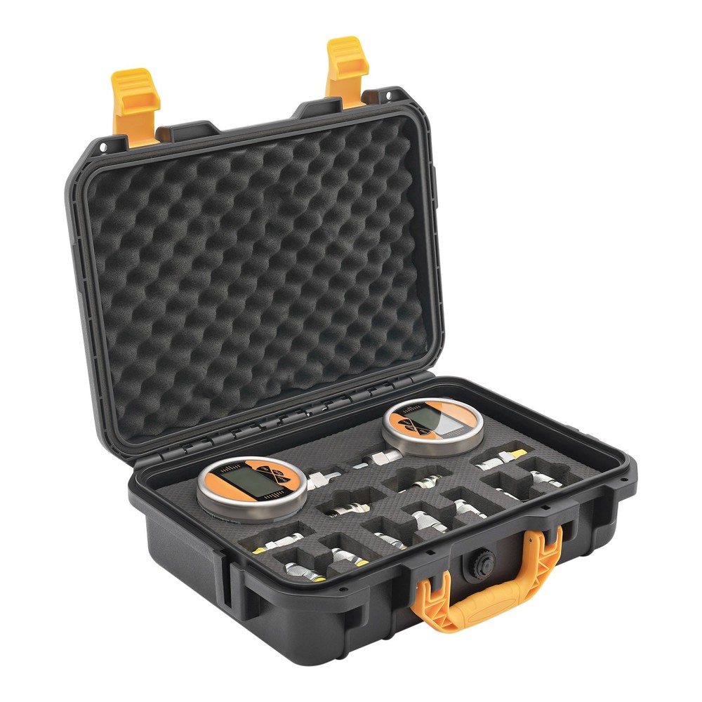 Digital Hydraulic Pressure Test Coupling Kit with 2 Gauges 2 Quick Connector
