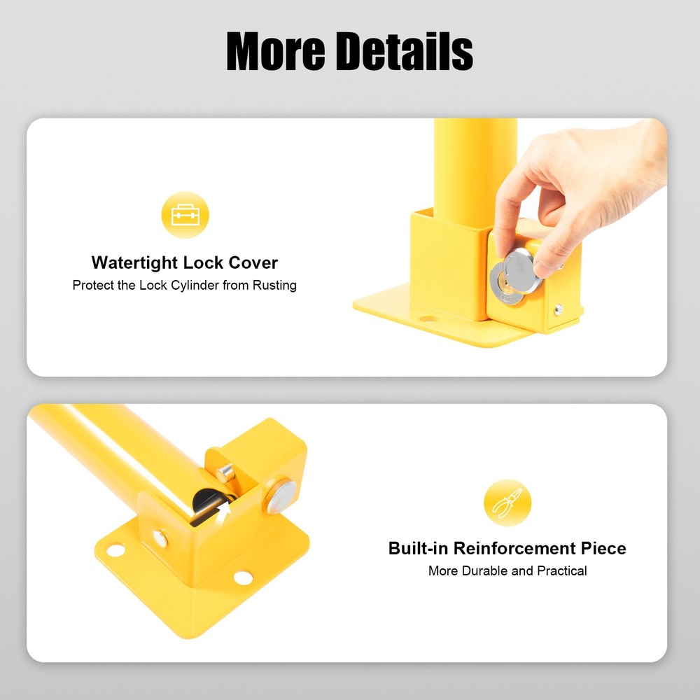 Automatic Locking Parking Post Safety Bollard Iron Pipe Traffic Security Barrier
