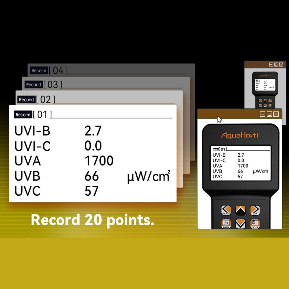 AH-UVCBA Light Meter,Test The UV Index of UVB | UVC,Irradiance Intensity of UVC