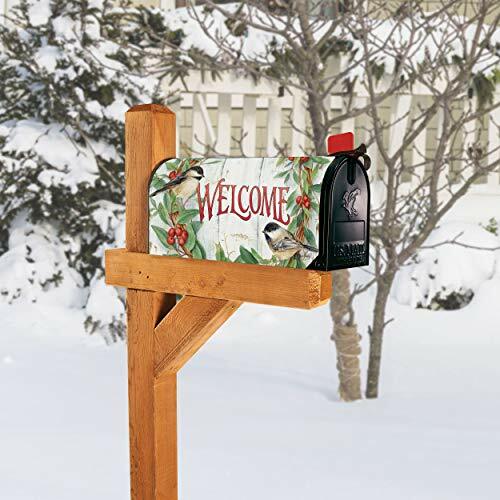 MailWraps - Mailbox Cover - Chickadee Wreath