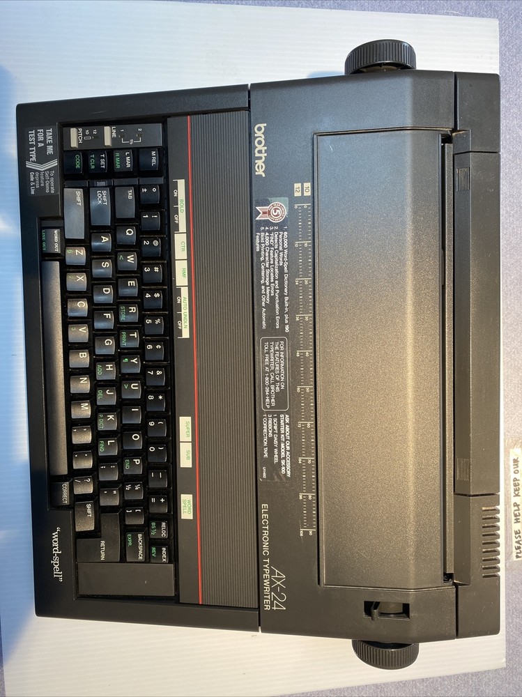 Brother AX-24 Correcting Portable Electronic Typewriter Machine - not Tested ~