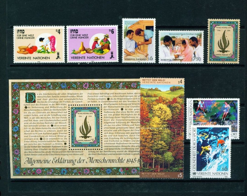 1988 UN Mint Vienna Stamps - Never Hinged - Complete
