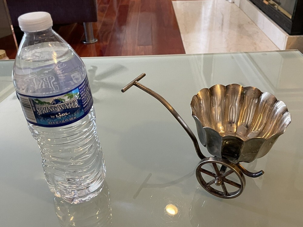 Raimond Silverplate Italy Server Push Wagon Bowl Height 3-3/4”