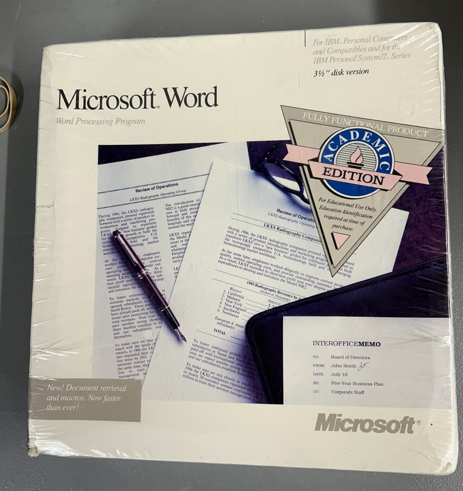 Microsoft WORD 4.0  Software & Manual NIB Unopened