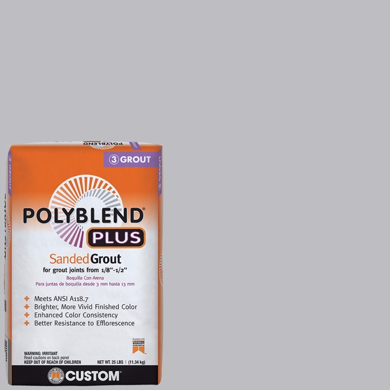 Custom Building Products Polyblend Plus Platinum Sanded Grout 25 lb
