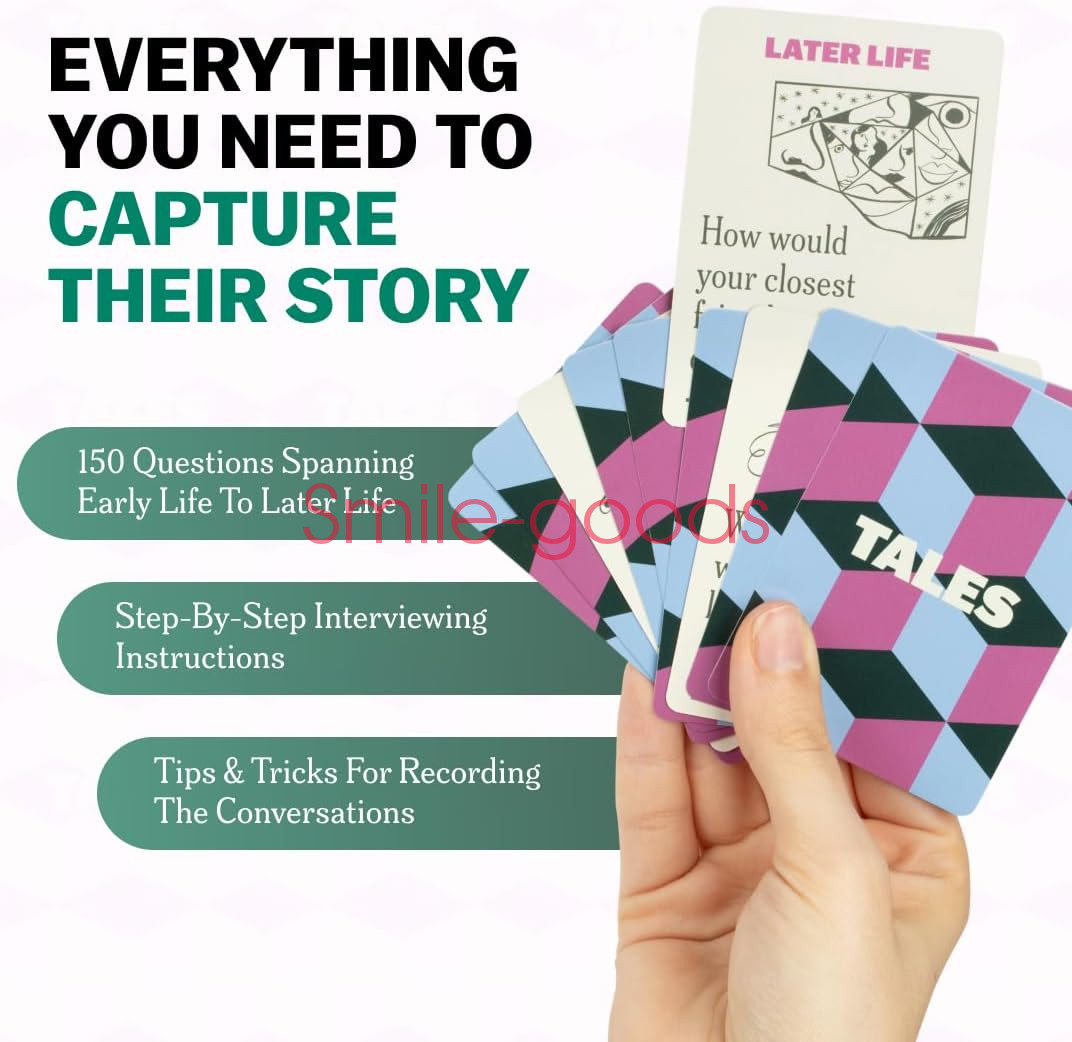 TALES 150 Life Story Interview Kit Cards for Family & Friends - New Edition