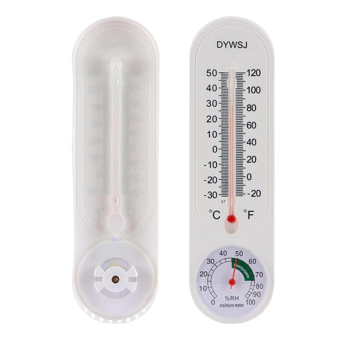 4PCS Wall Thermometer Indoor Outdoor Mount Garden Greenhouse Home Humidity Meter