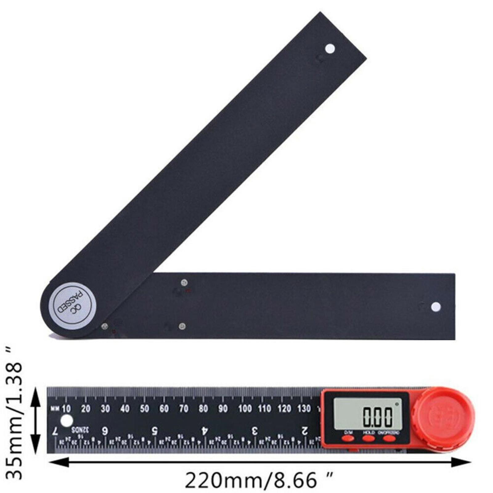 Digital Angle Finder Ruler Protractor Measure Meter Carbon Fiber 0-360°