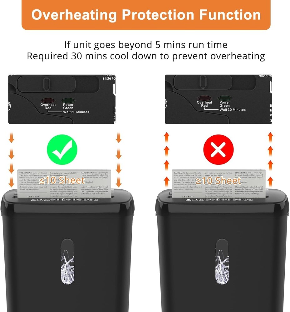 Home Office Paper Shredder, P-2 Security Level