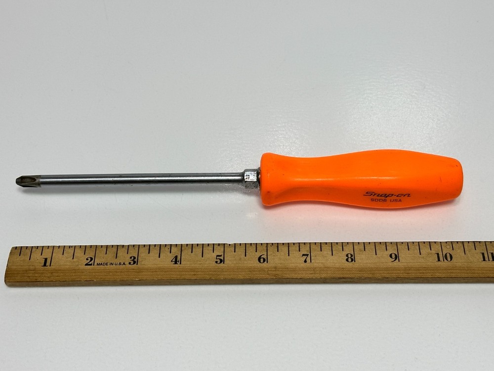 Snap On Tools USA Orange Hard Handle Phillips Tip Screwdriver