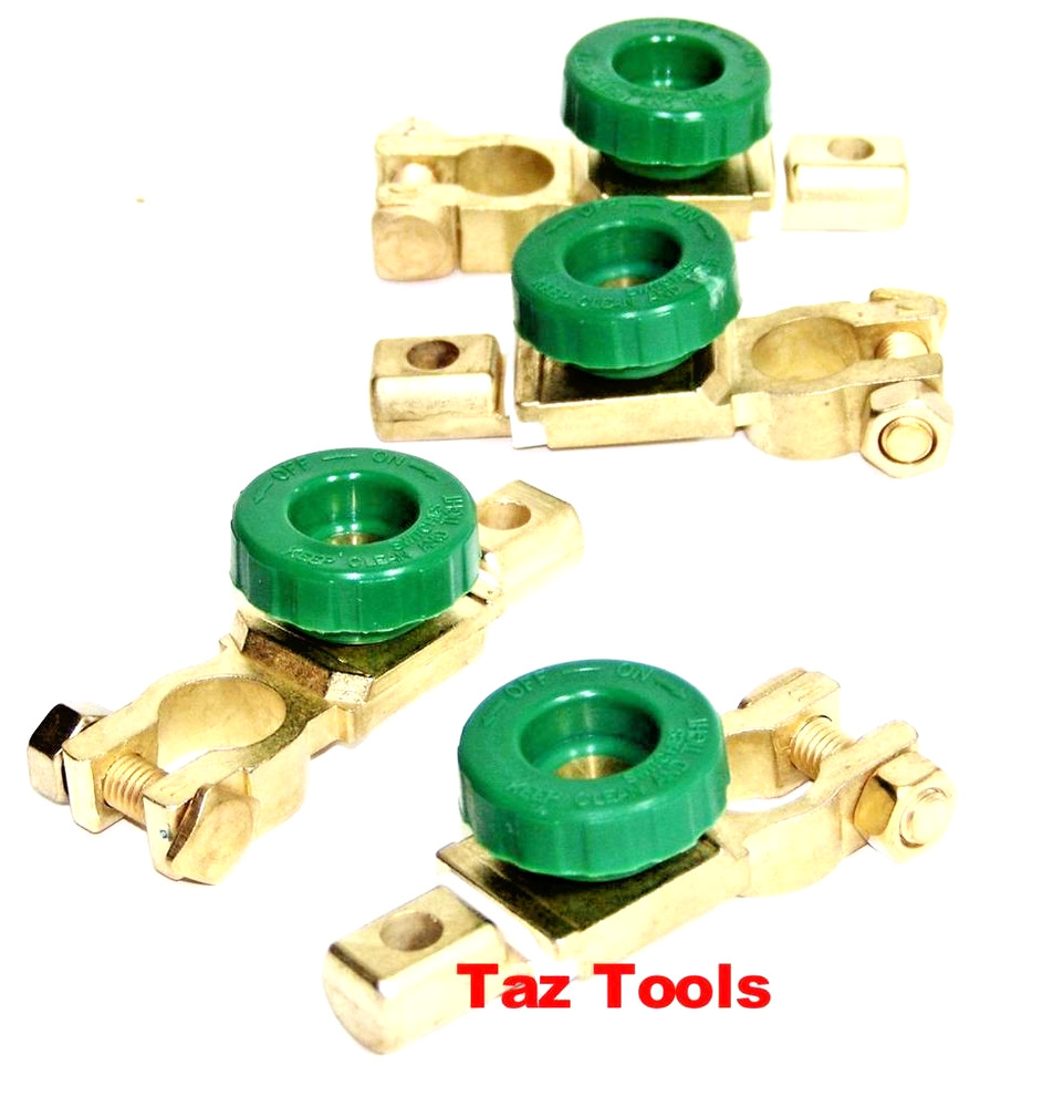 4pc Universal Battery Terminal Disconnect Kill Cut Switch Link Top Post Terminal