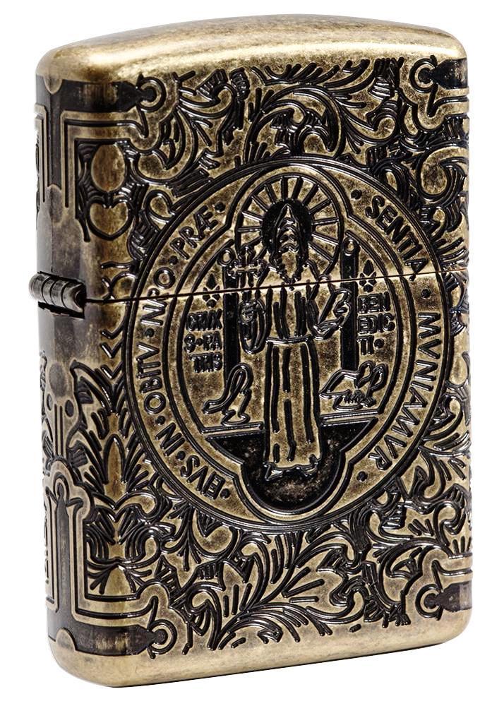 Zippo Windproof Armor St. Benedict Lighter, Constantine, 29719 New In Box