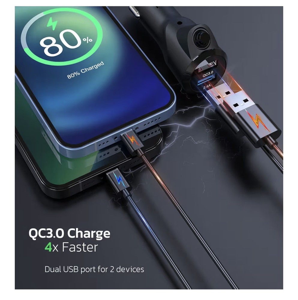 Car Wireless FM Transmitter , Hands Free, MP3 Player, Fast Charging