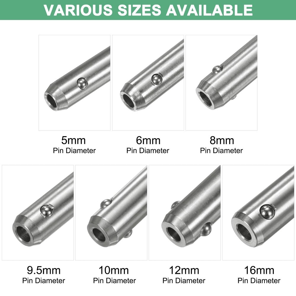 2-Pack T Handle Lock Pins 3/8"9.5mm Dia. 25/32"20mm Usage Length Push-Button ...