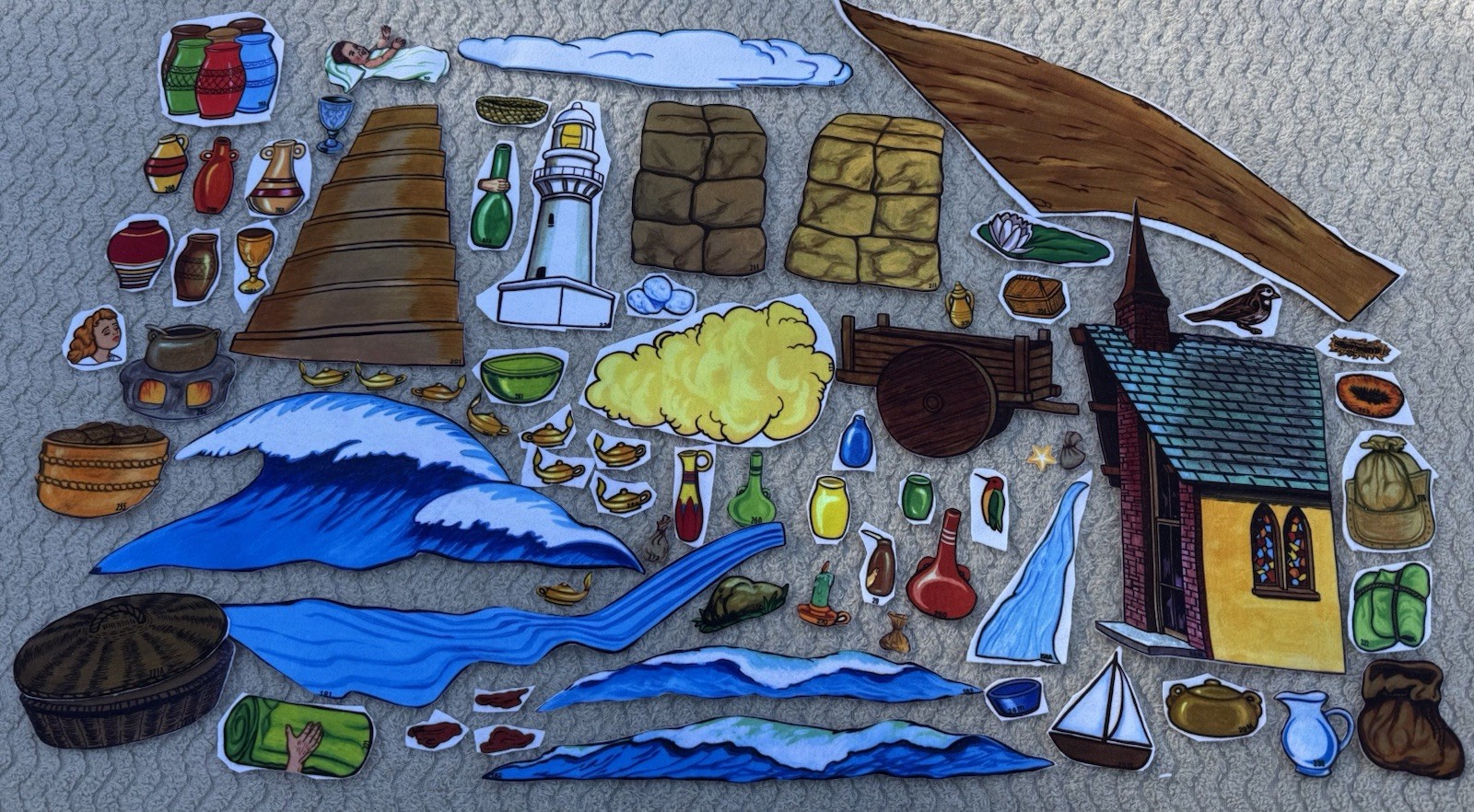 Betty Lukens Through the Bible in Felt 650+ Pieces Jesus Animals VTG