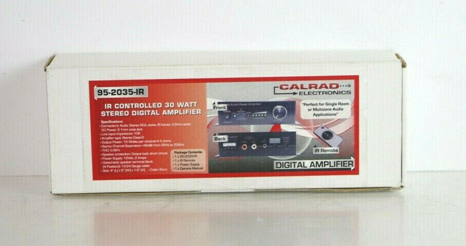 Calrad Electronics 95-2035-IR Controlled 30W Stereo Digital Amplifier B29