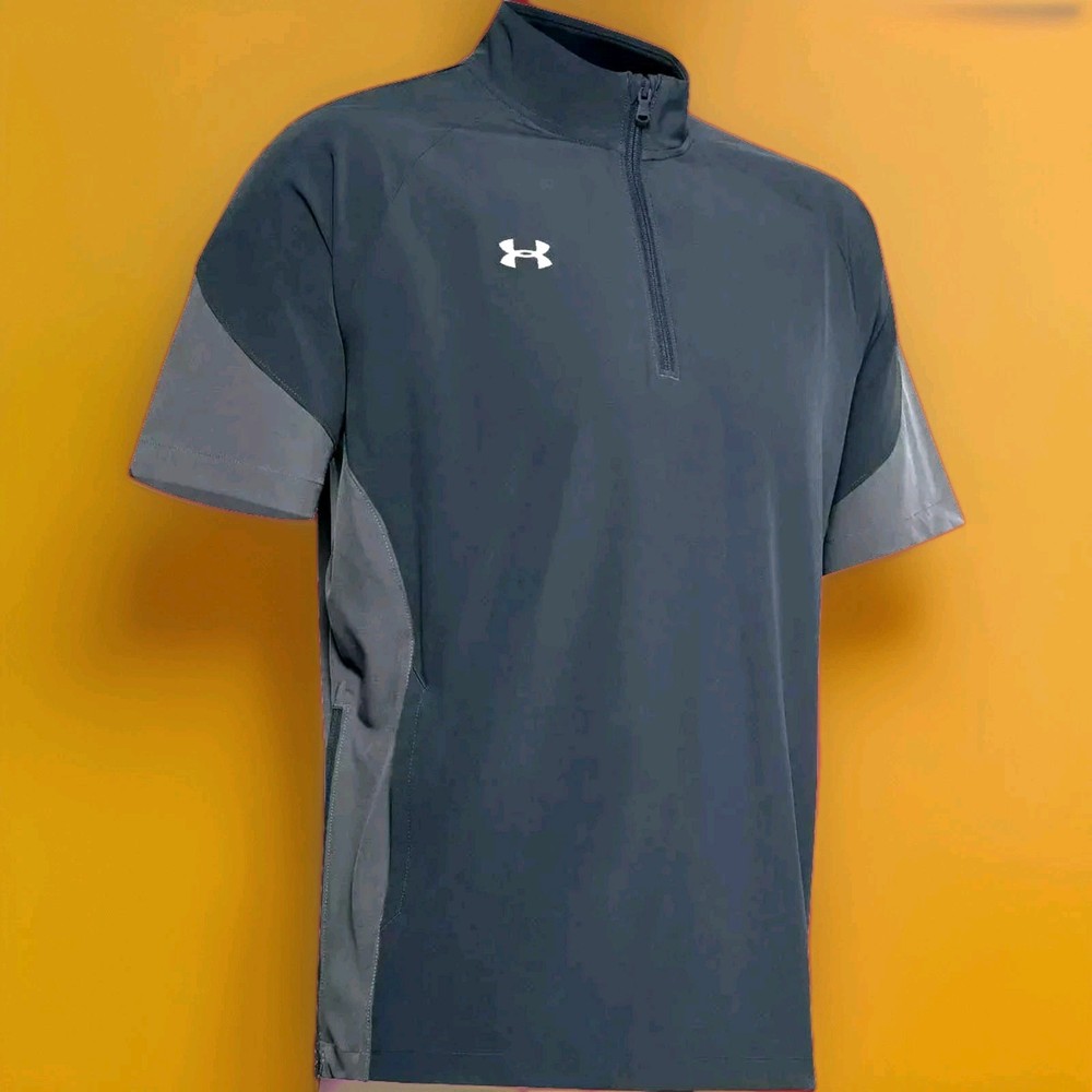 New Under Armour ¼ Zip Coach's Pullover Small Storm Tech Men's Squad Grey