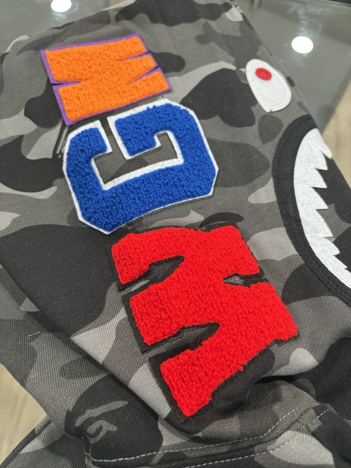 Bape Shark Camo Sweater Medium
