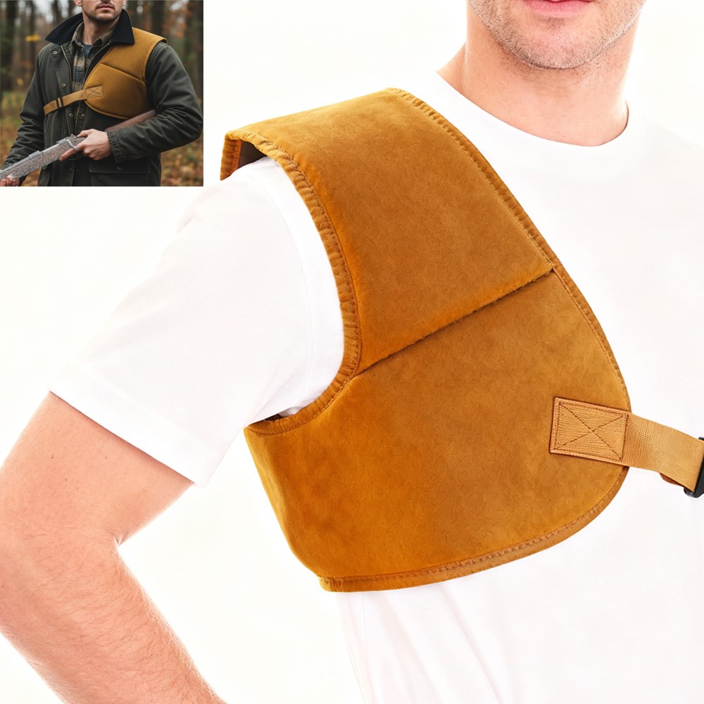 Left / Right Recoil Shoulder Protective Pad Vest Adjustable for Shooting Hunting