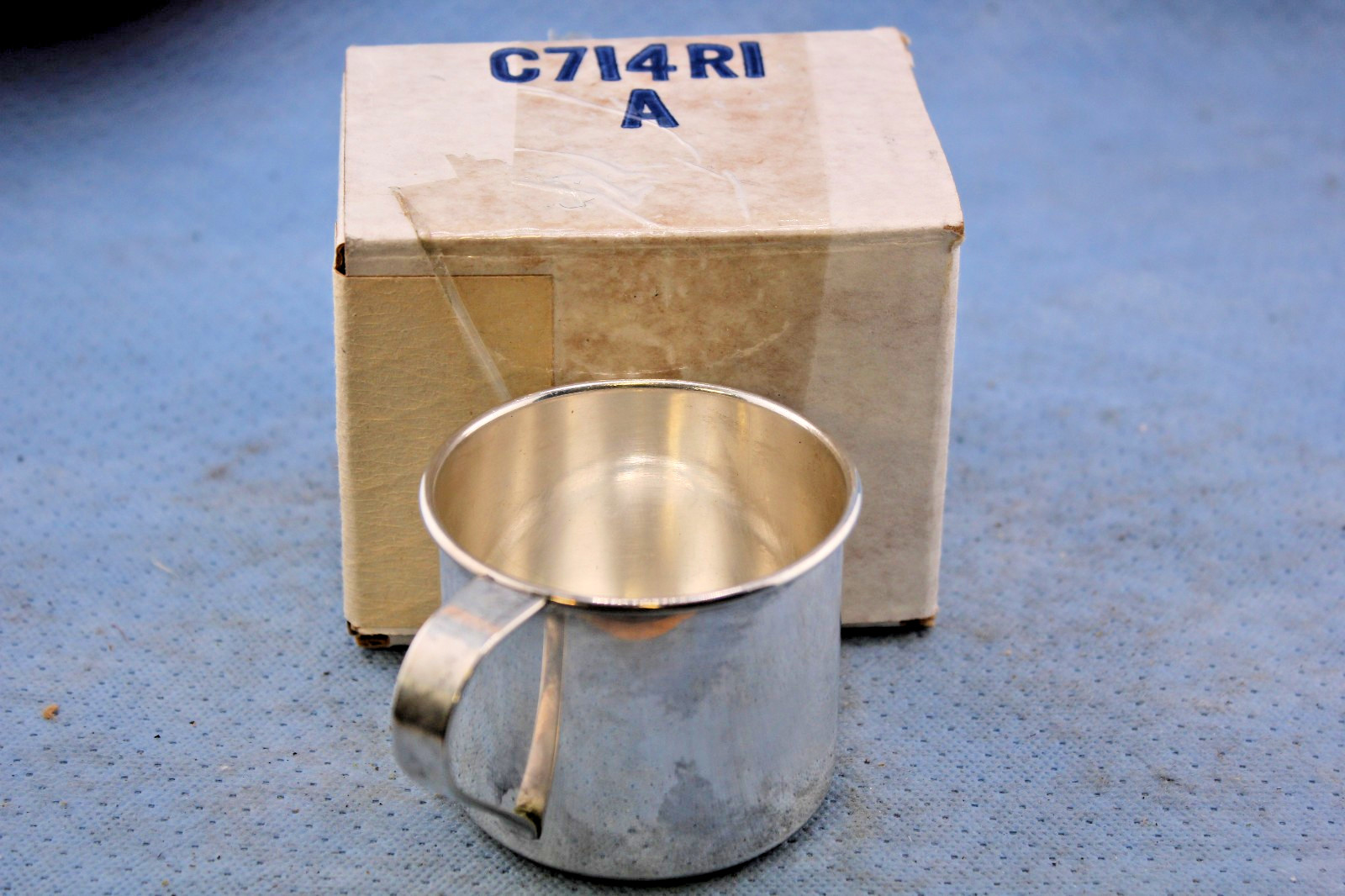 INTERNATIONAL STERLING SILVER BABY CUP READY FOR YOUR BABIES MONOGRAM