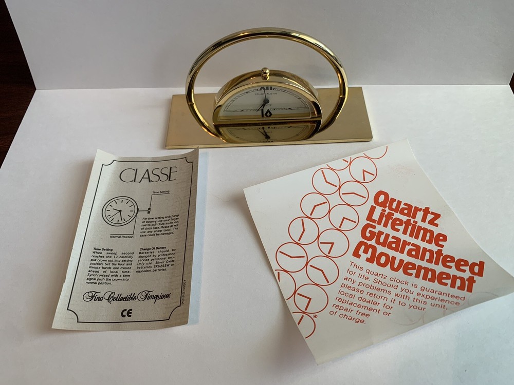 Gold Stuart Austin Quartz Clock
