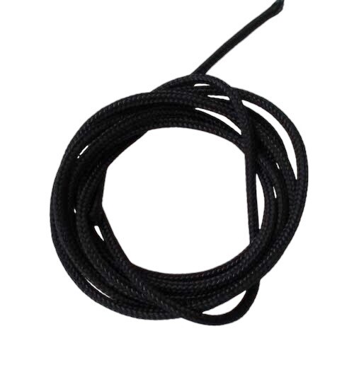 Black 1.8mm Braided Polyester Cording 3 Feet 9877Bl