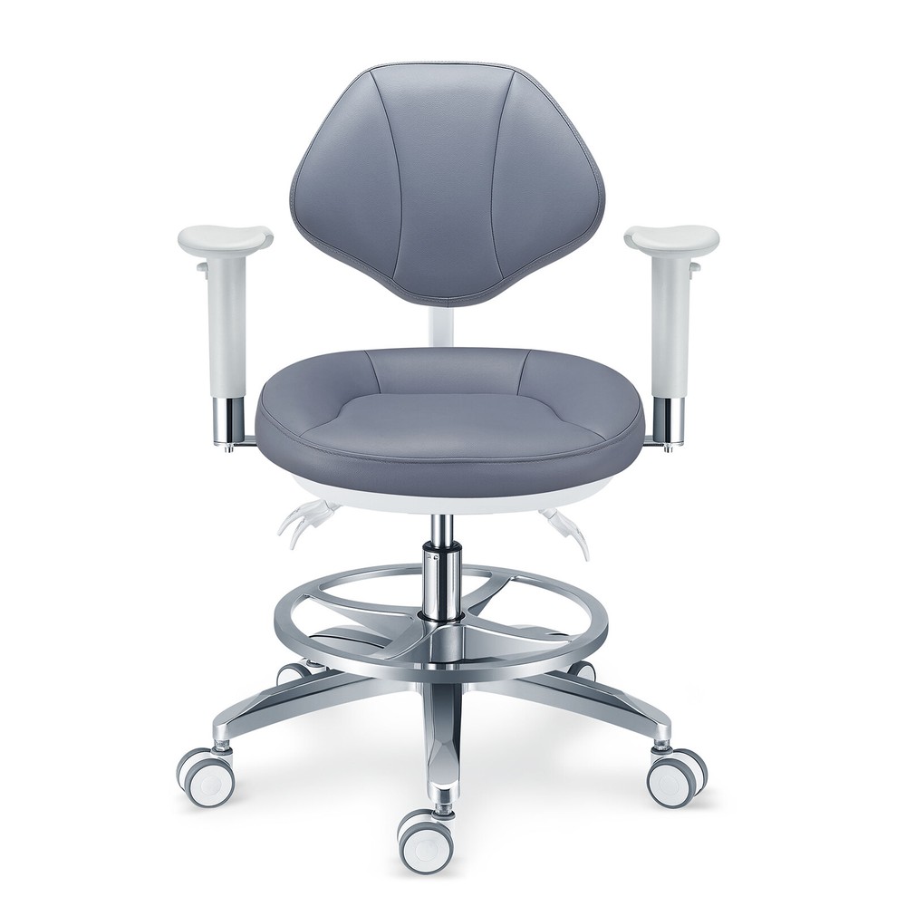 Microfiber Leather Dental Microscope Doctor's Chair with Armrest Dentist Stool