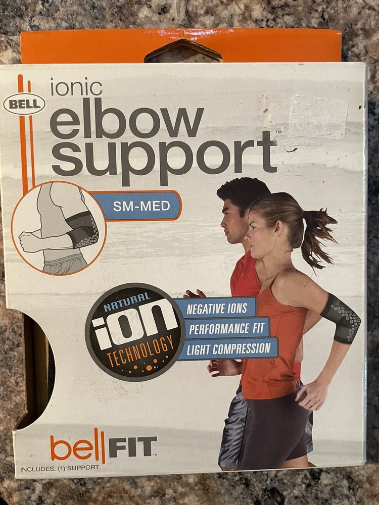 Bell Ionic Elbow Support Negative Ions Compression Performance Fit Small/Medium
