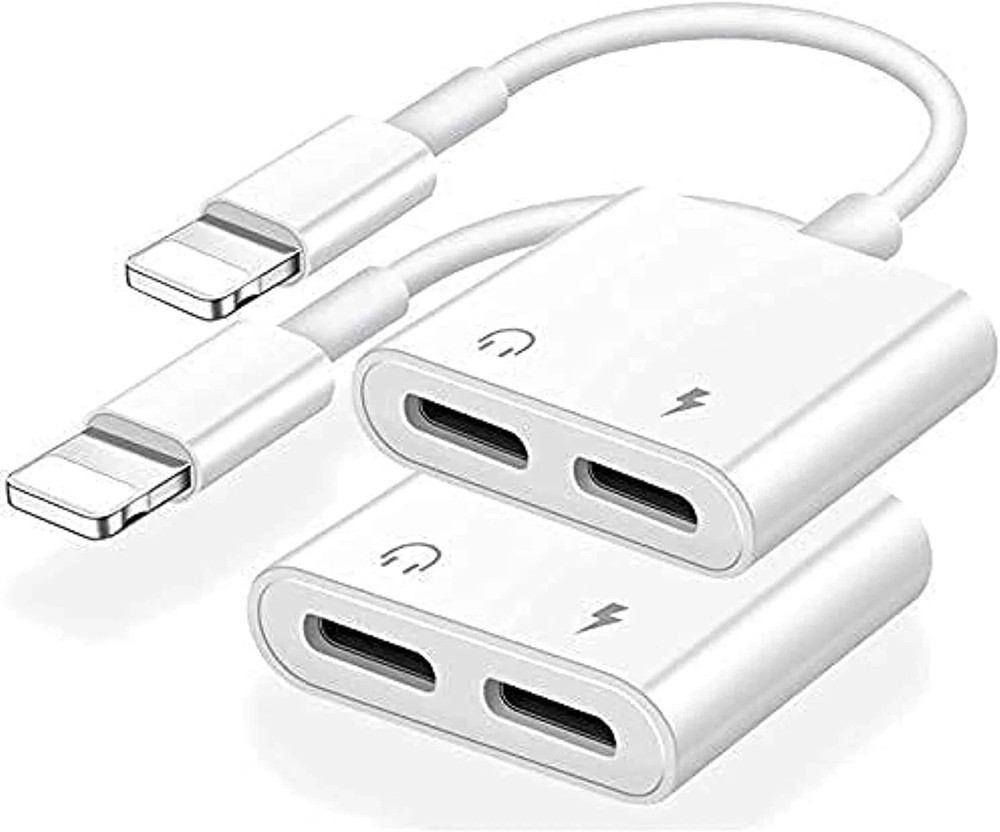 [Apple Mfi Certified] 2PACK Iphone Lightning to 2 Lightning Adapter, Dual Lightn