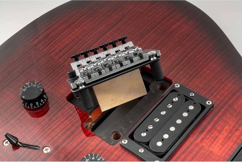 Musiclily Pro Guitar Double Locking Tremolo Bridge System Screw Stud Chrome
