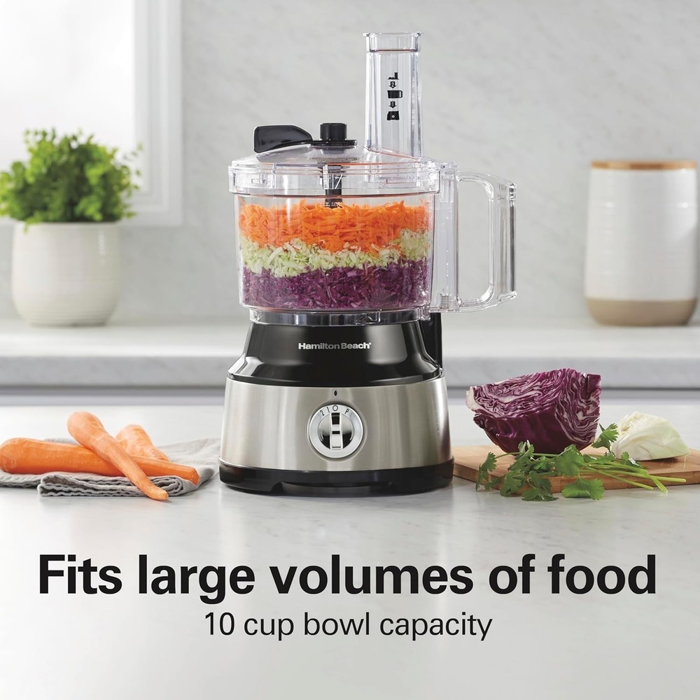 Food Processor & Vegetable Chopper Slicing Shredding Mincing & Puree 10 Cups