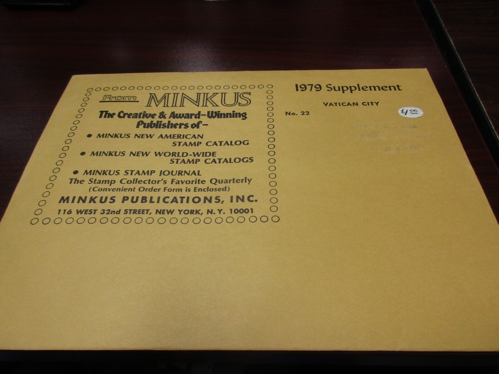 "MINKUS" 1979 SUPPLEMENT VATICAN CITY #22  W/FREE SHIPPING!!!