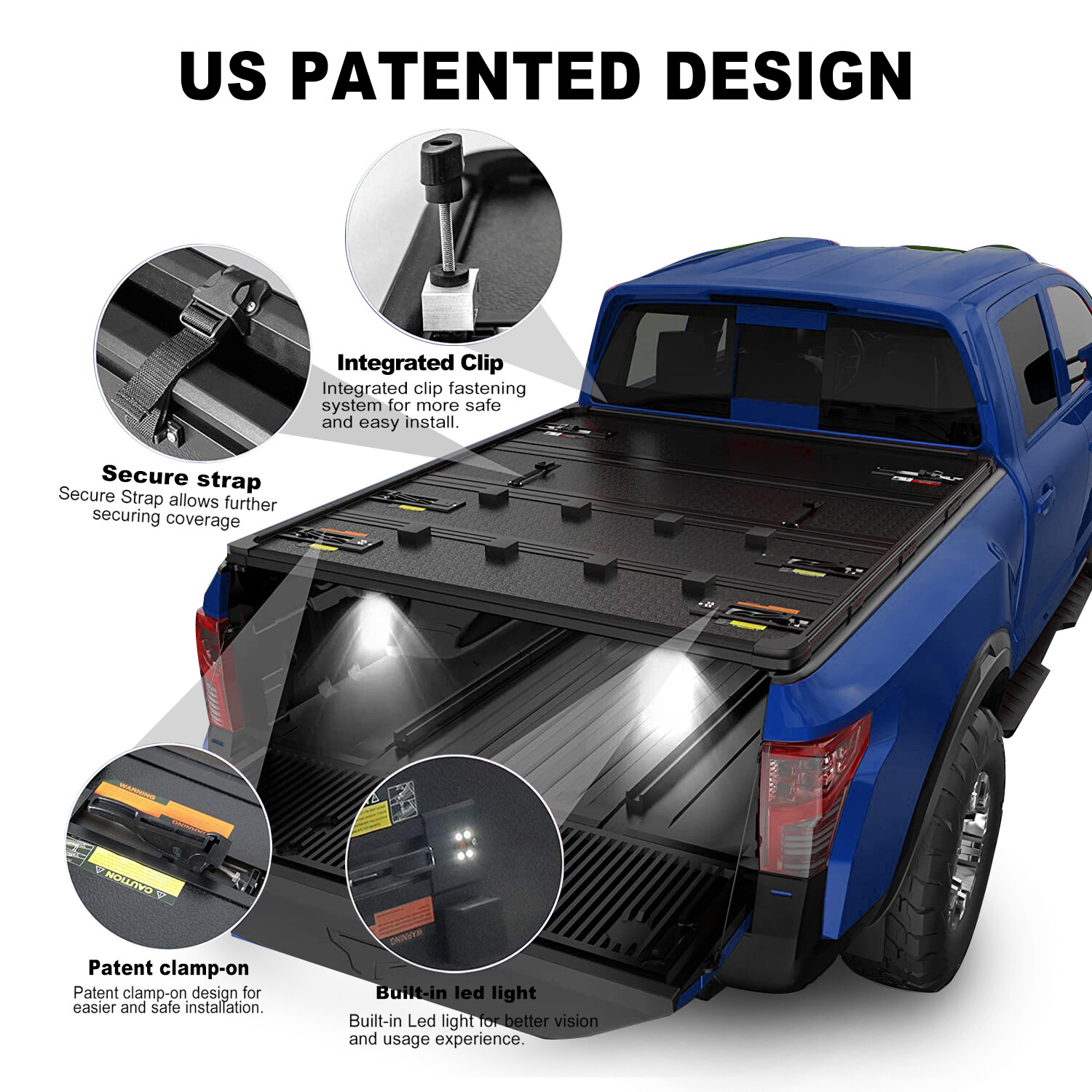 Hard 4-Fold Tonneau Cover For 2019-2026 Silverado Sierra 1500 5.8FT Truck Bed