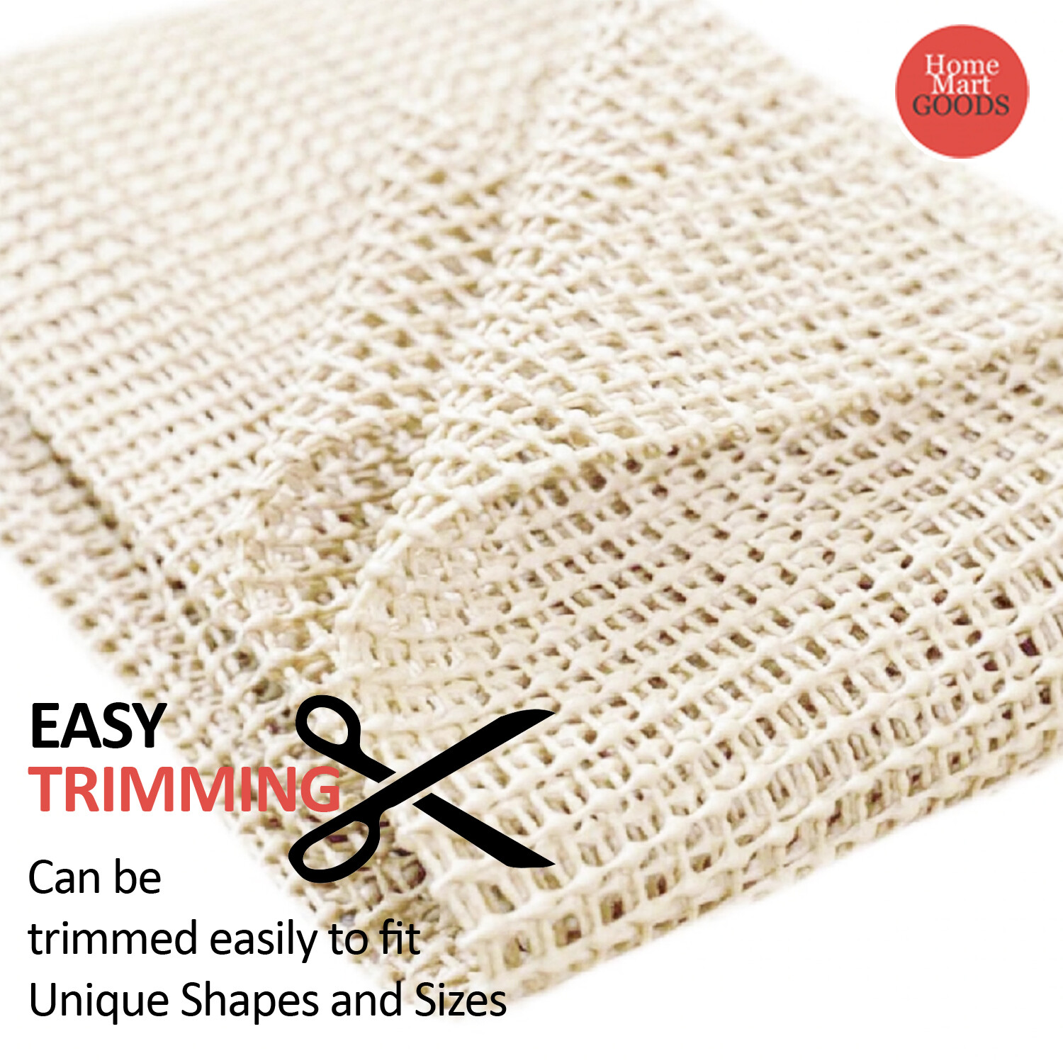 Strong Grip Non-Slip Area Rug Pad (Thickness of 0.125") No Sliding No Moving Rug