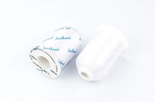 6 Spools White Polyester Machine Embroidery Thread 1000M for Home Sewing Machine