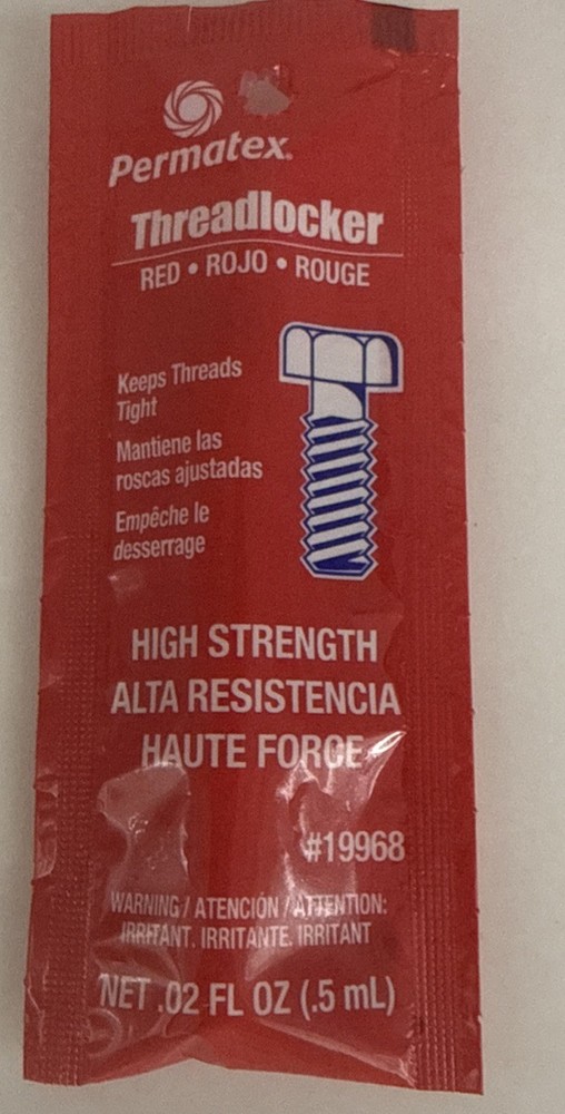 3 Pack Permatex 19968 High Strength Threadlocker Red
