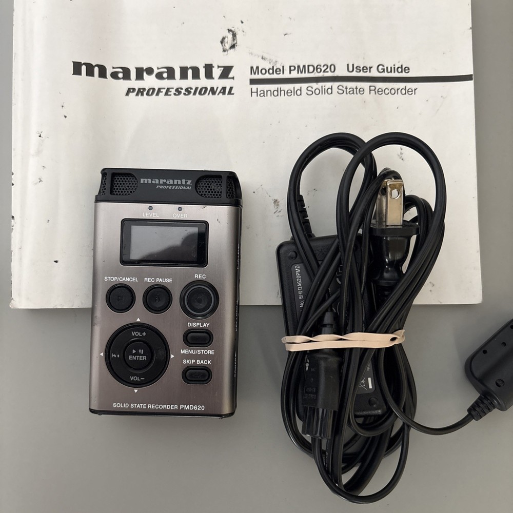 Marantz Professional PMD620 Handheld Solid State Digital Recorder Power Manual