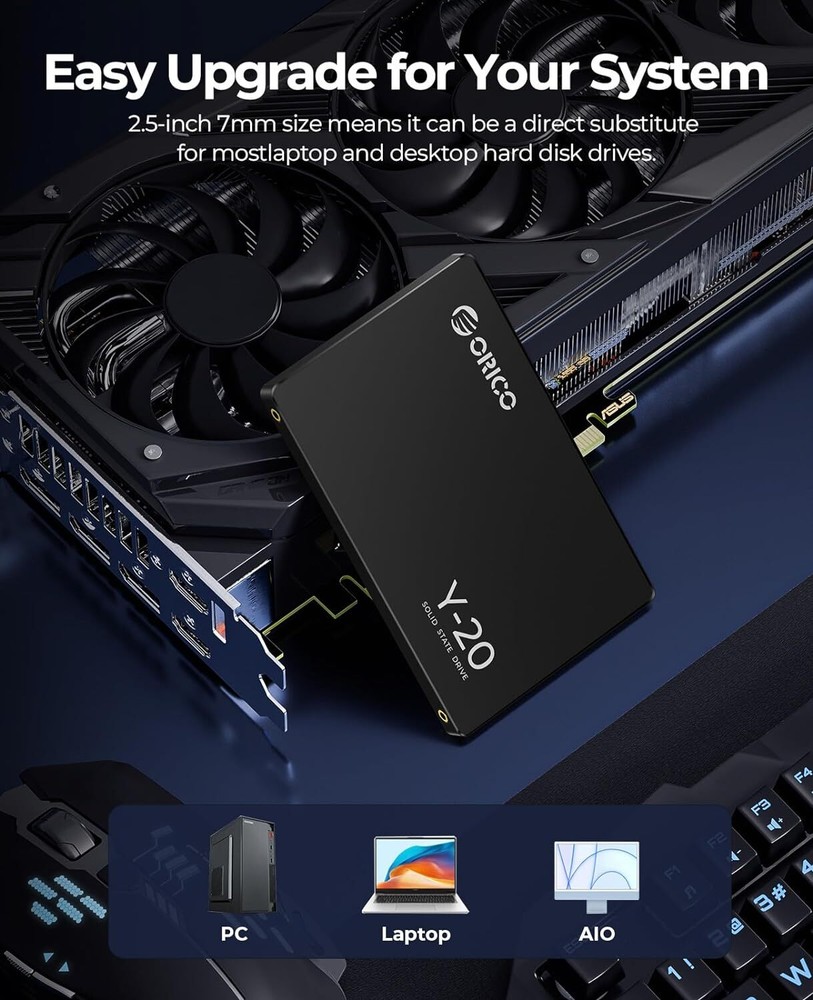 ORICO 2.5" SSD 512GB SATA III 6Gbps Internal Solid State Drive 500MB/s Game SSD