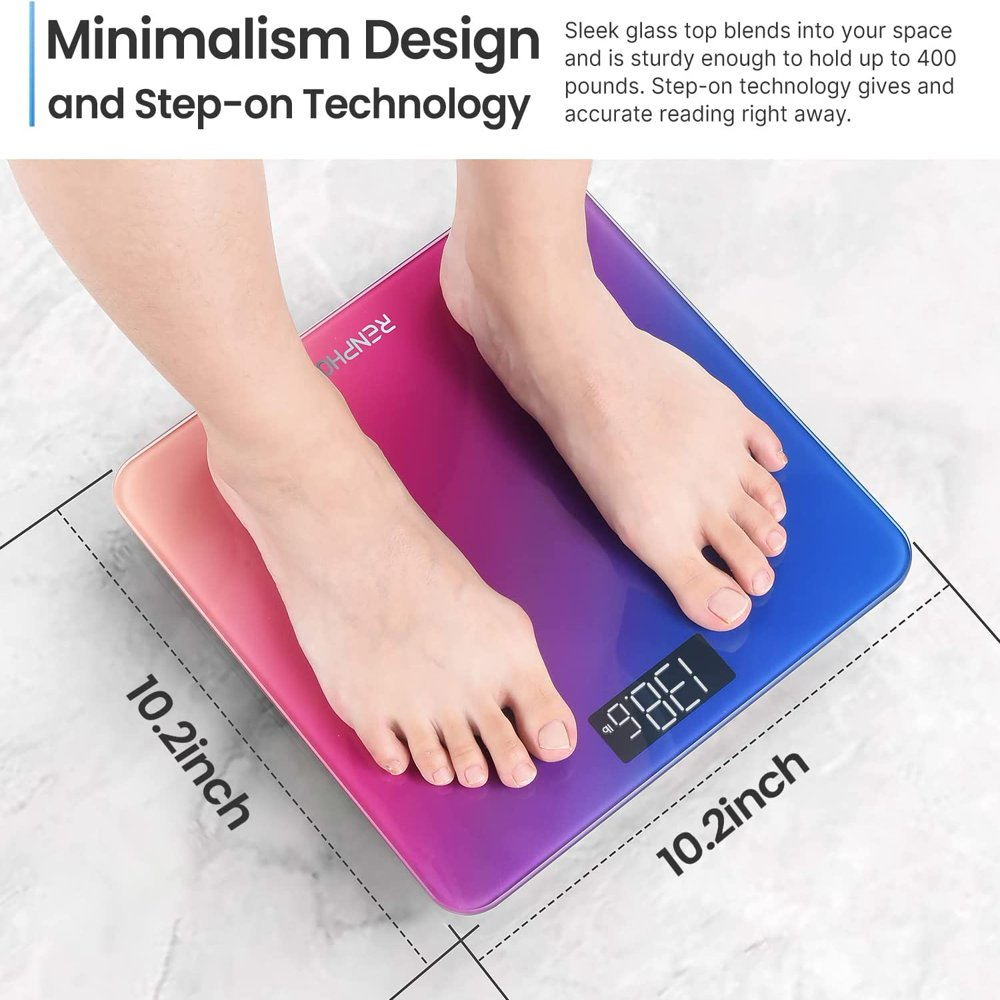 Highly Accurate Digital Body Weight Scale, 400 Lb, Gradient