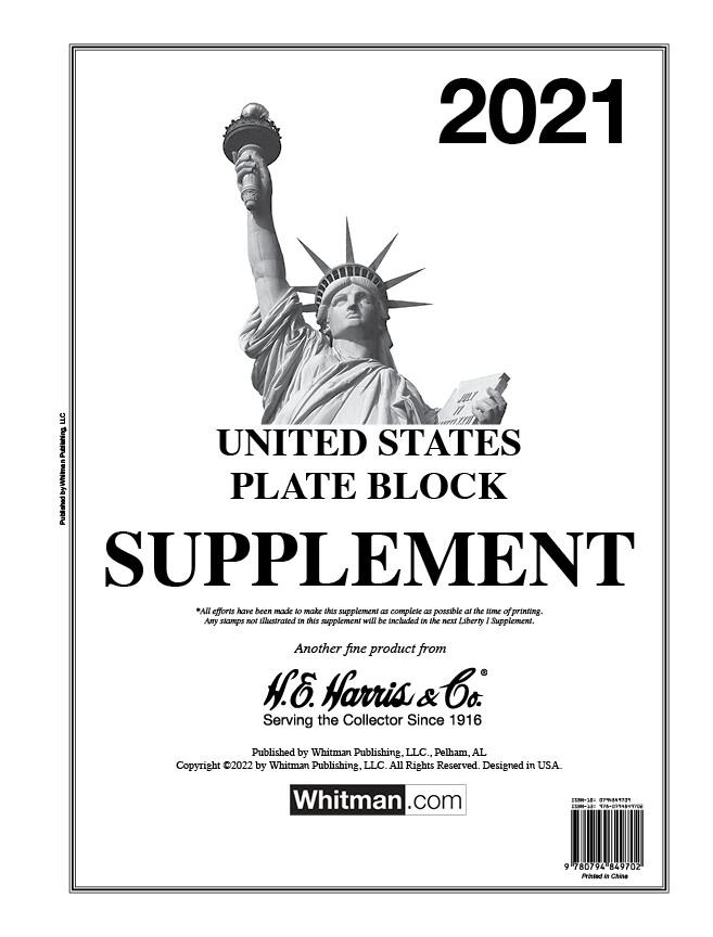 H.E. Harris 2021 U.S. Plate Block Supplement