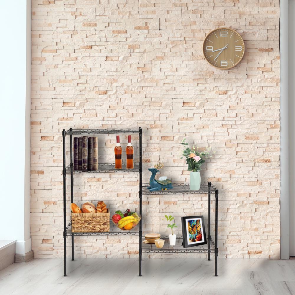 5 Layers Wire Shelves Unit Adjustable Metal Shelf Rack Kitchen Storage Organizer