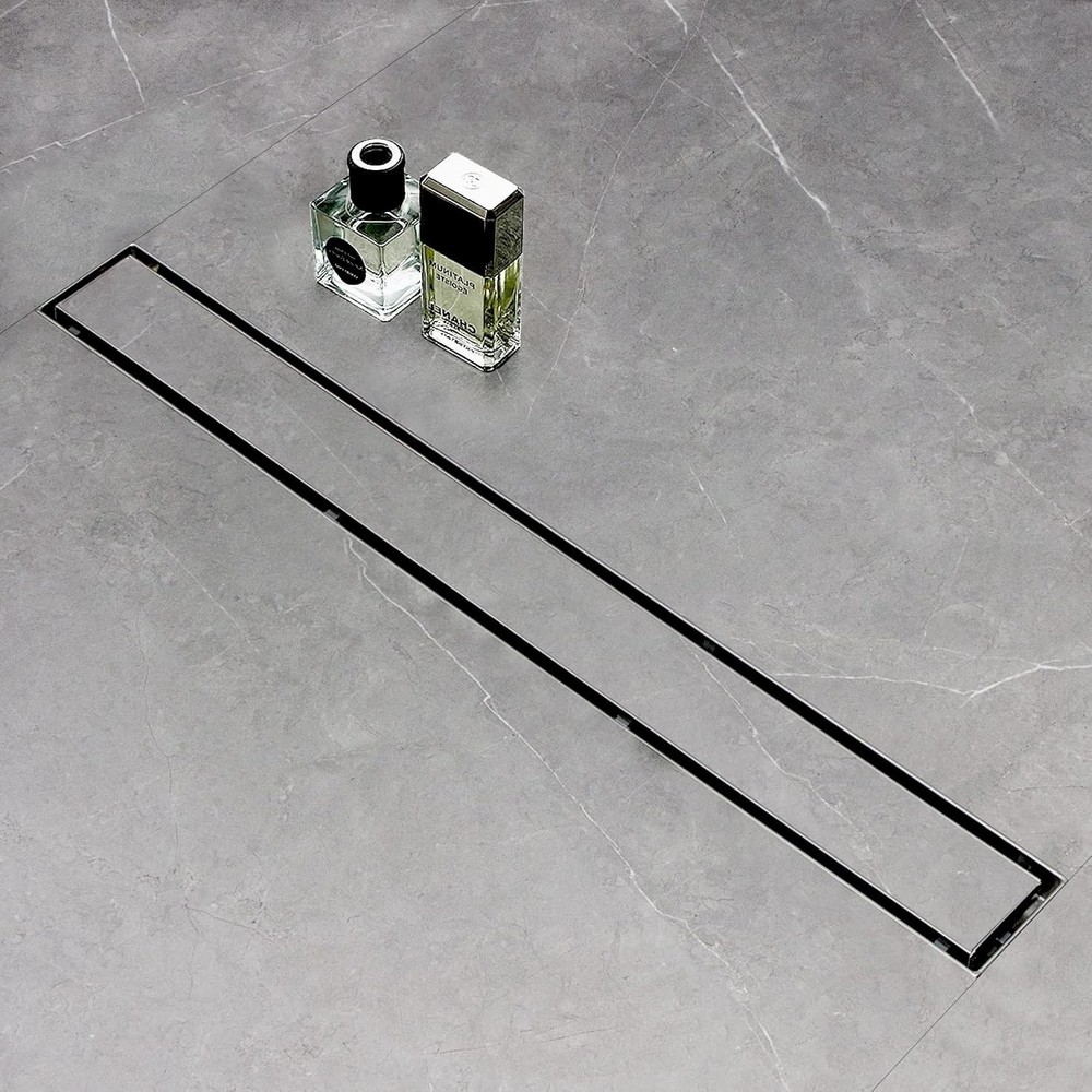 Versatile 24" Stainless Steel Linear Drain with Rust-Resistant Tile Insert Grate