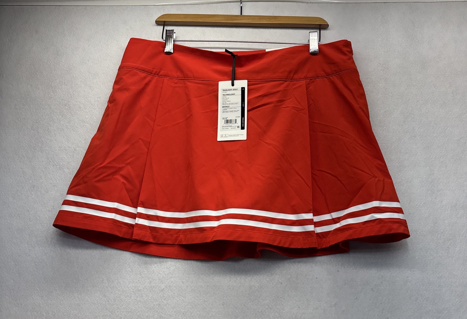 Women’s CALIA Trulight 15” Red Golf Skort Size 16 Retail $74