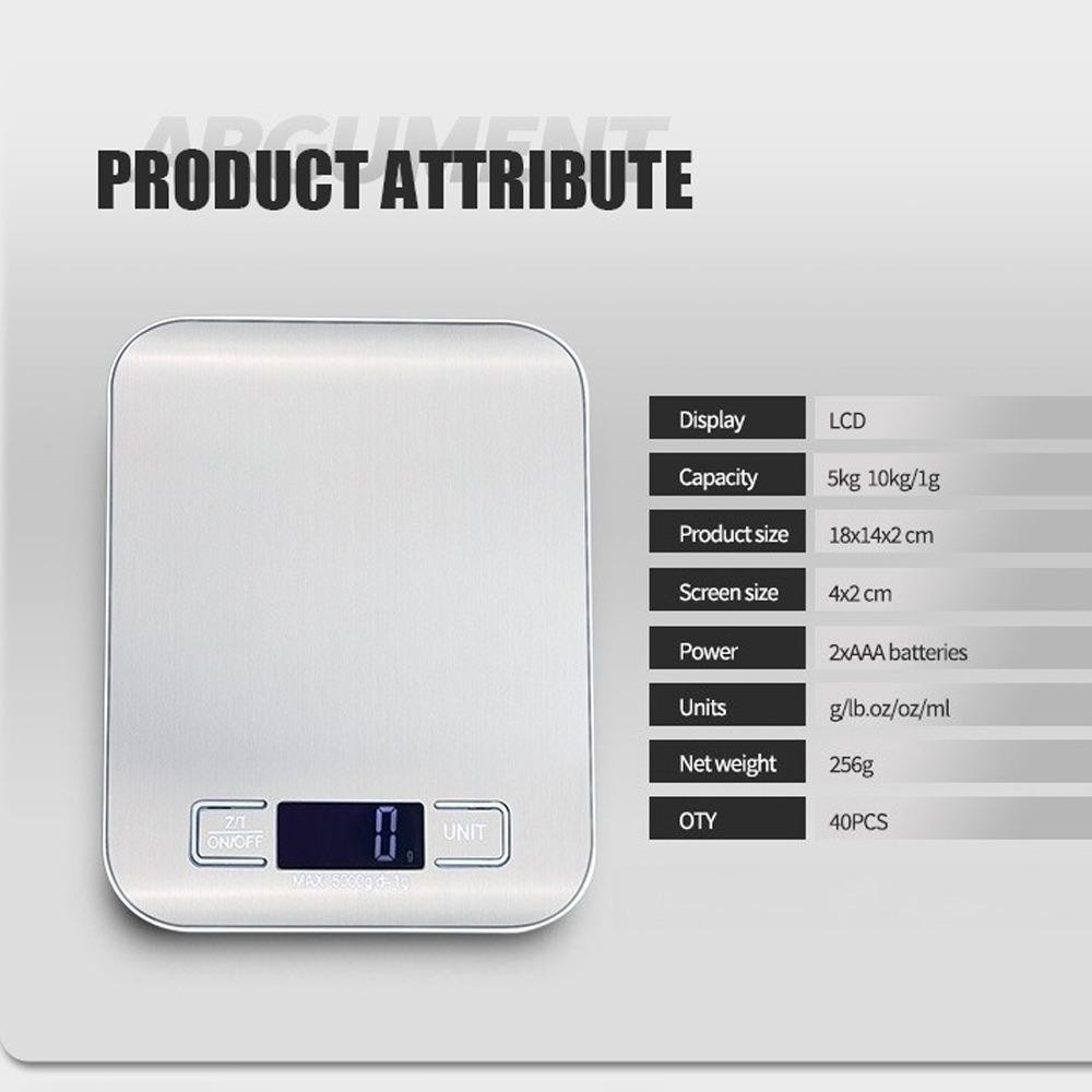 5kg/1g Kitchen Scale Multi Functional Precisionelectronic Scale with LED Display