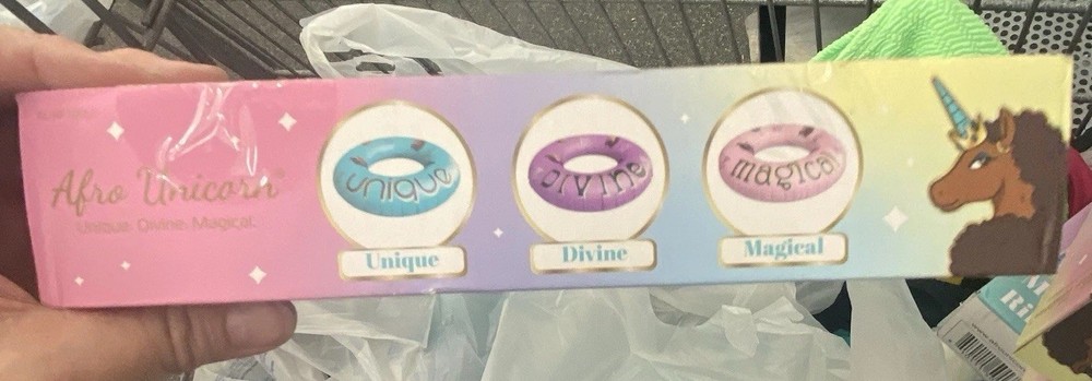 Unique Ring pool Float Afro Unicorn Blue