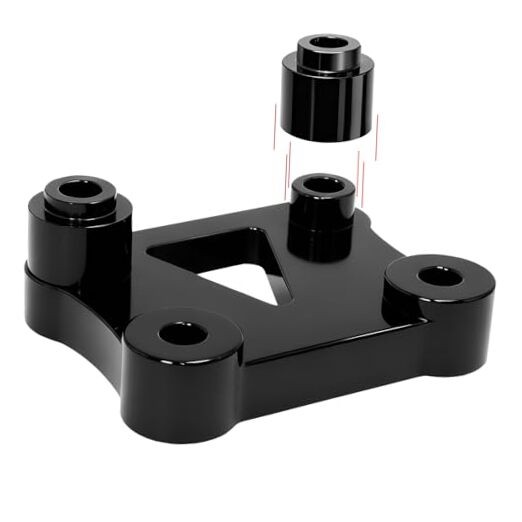 Black Handlebar Riser Pull Back Plate Bracket Handle bar Displacement Adapter