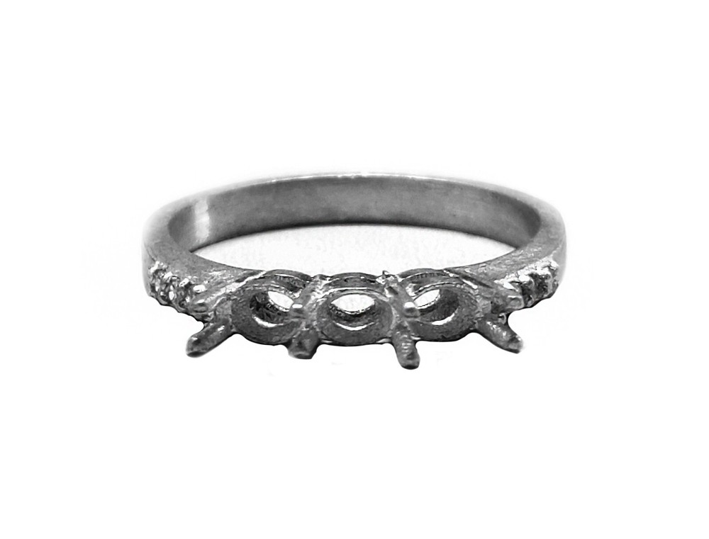 925 Silver 3x4 mm Oval Semi Mount Ring Setting Stackable Semi Mount Ring 3x4 mm